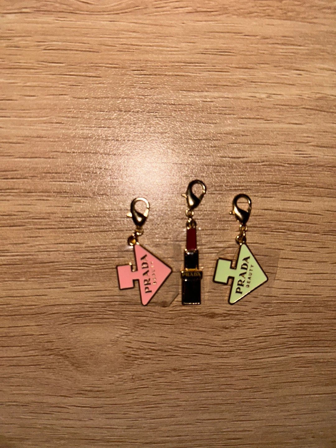 Prada Beauty Charms (Lipstick, Pink Arrow, Green Arrow)