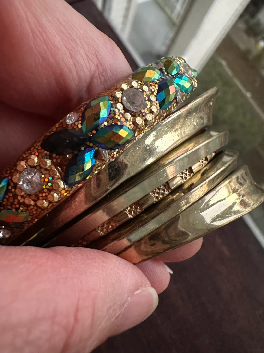 Assorted Gold-Tone Bangles Set - photo 2