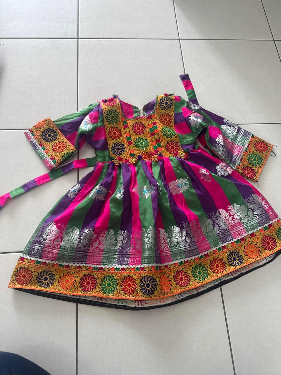 Embroidered Afghan Dress for Girls
