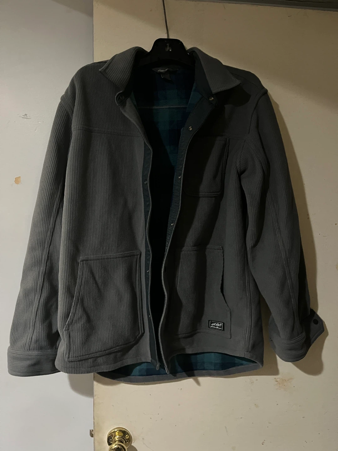 Eddie Bauer Men's L Flannel Lined Corduroy Jacket