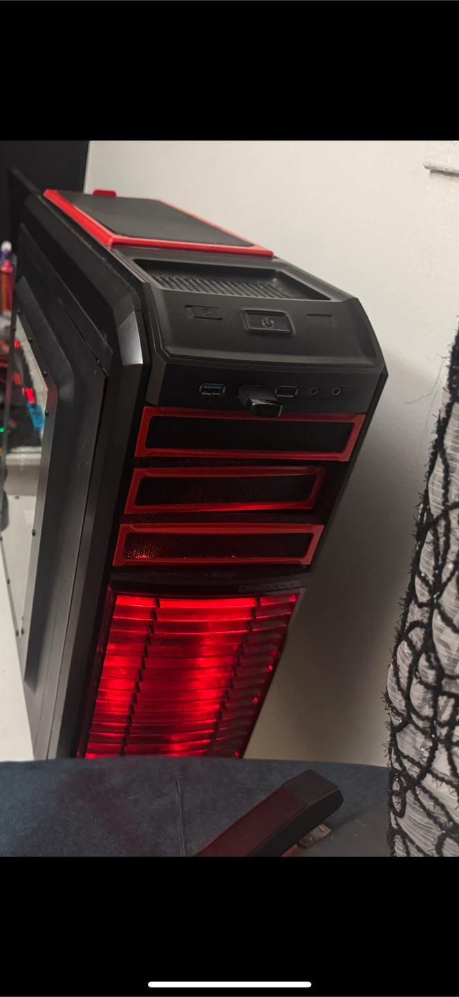 Black and Red Gaming PC Case