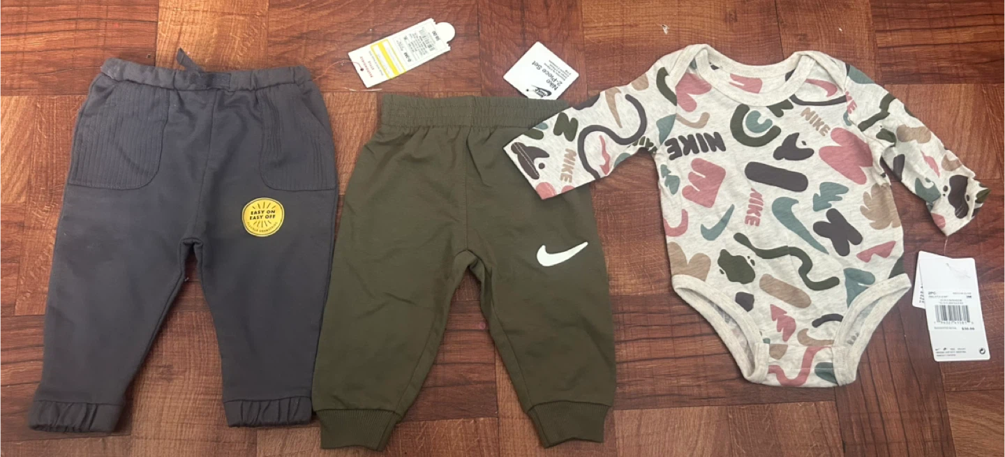 Nike Baby Boys' Long Sleeve Bodysuit and Pants Set