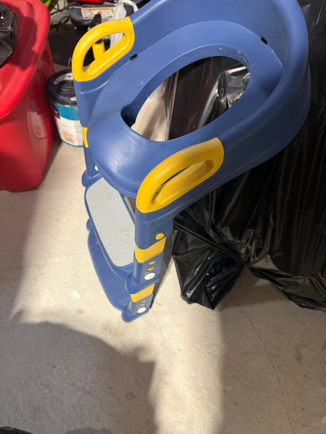 Blue and Yellow Kids Potty Training Seat with Ladder