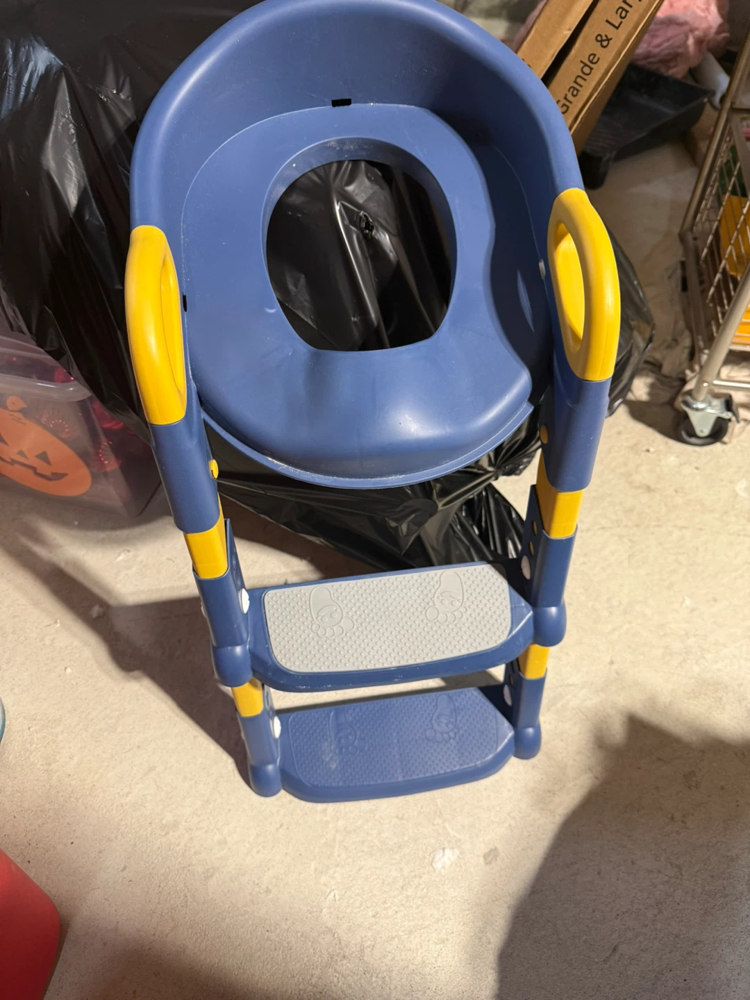 Blue and Yellow Kids Potty Training Seat with Ladder - photo 2