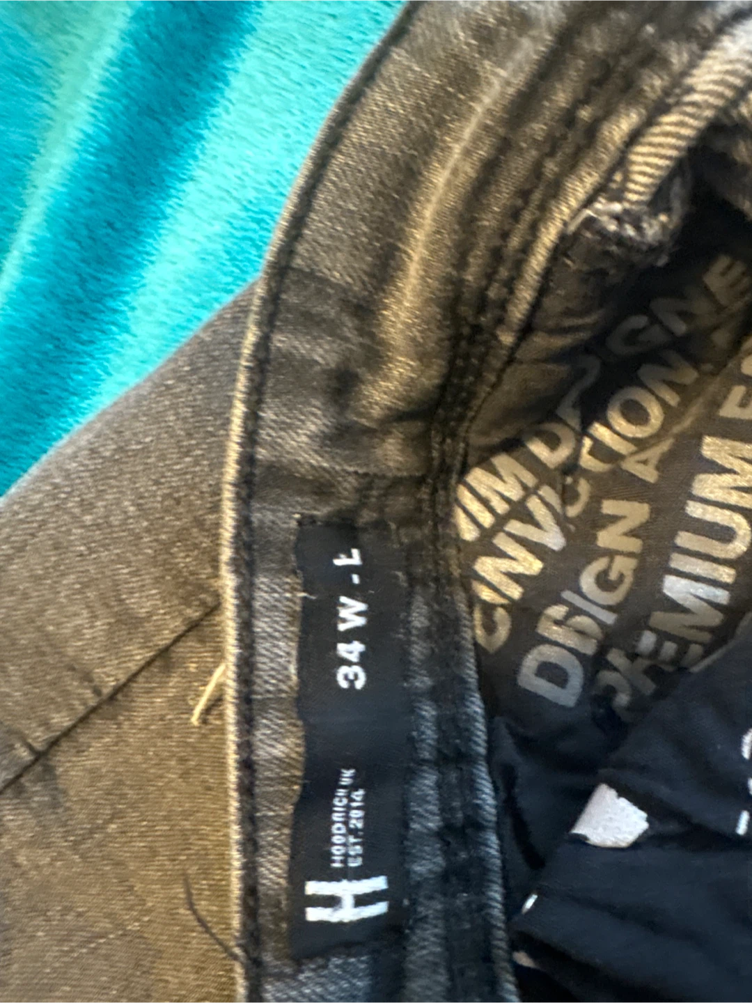 HODIRICH Grey Distressed Jeans Size 34W-L - photo 3