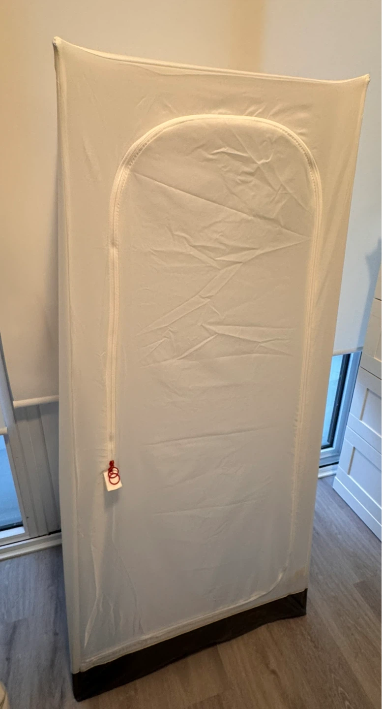 White Portable Clothes Hanging Wardrobe - photo 2