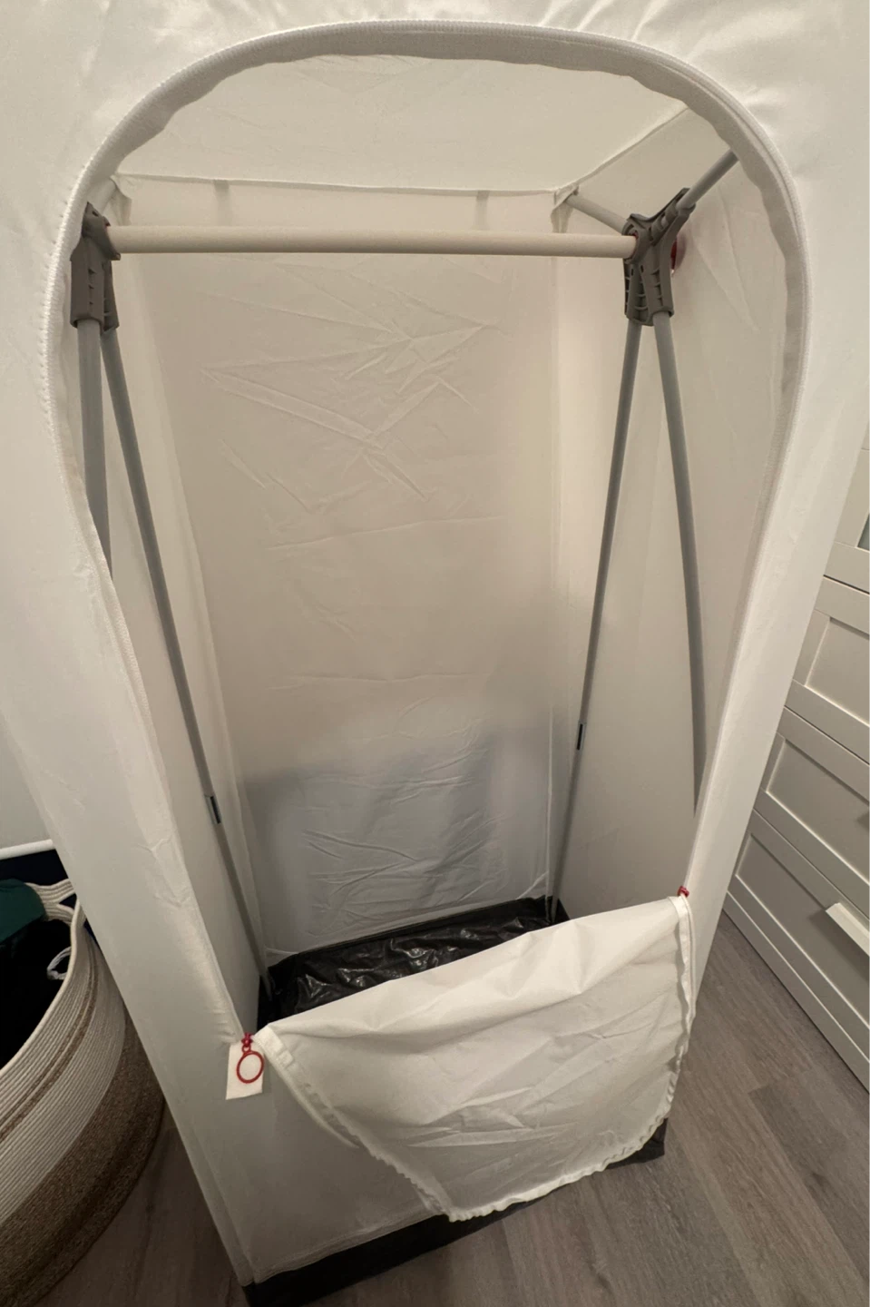 White Portable Clothes Hanging Wardrobe - photo 4