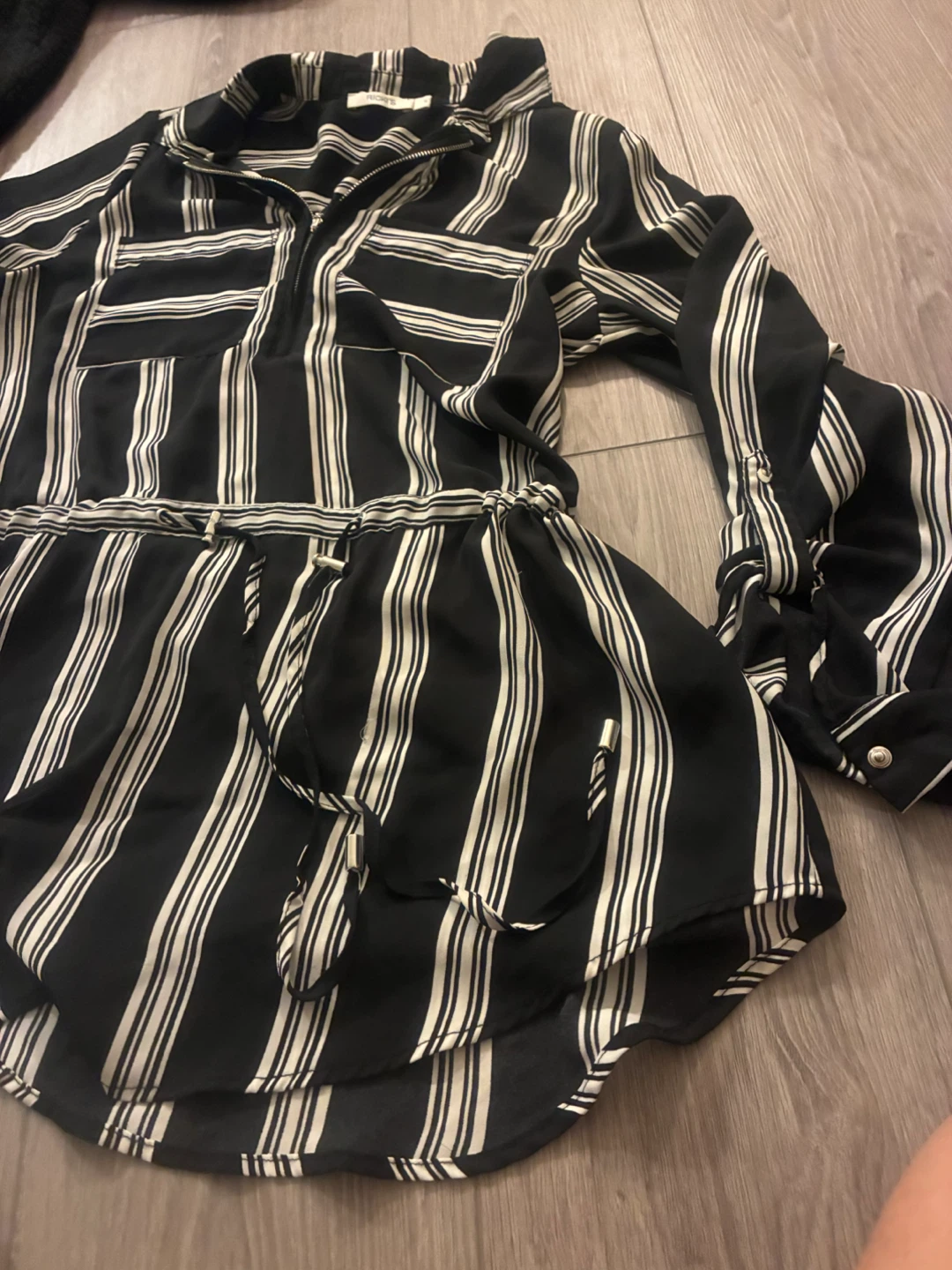 Rick's Striped Black and White Shirt