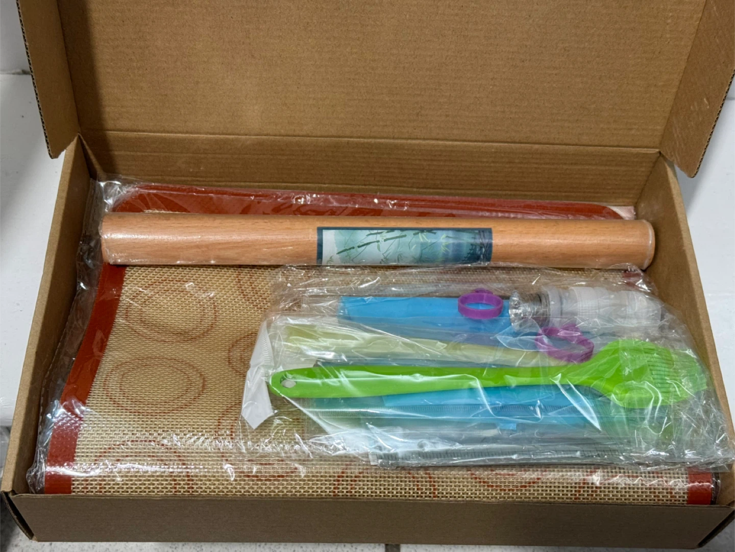Kuopry Silicone Baking Mats Set with Pastry Mat & Tools