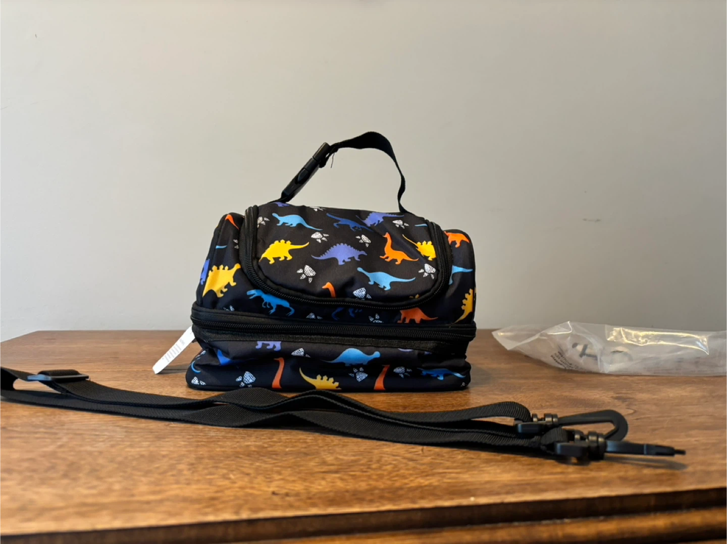 Kids Dinosaur Lunch Bag with Strap - photo 2