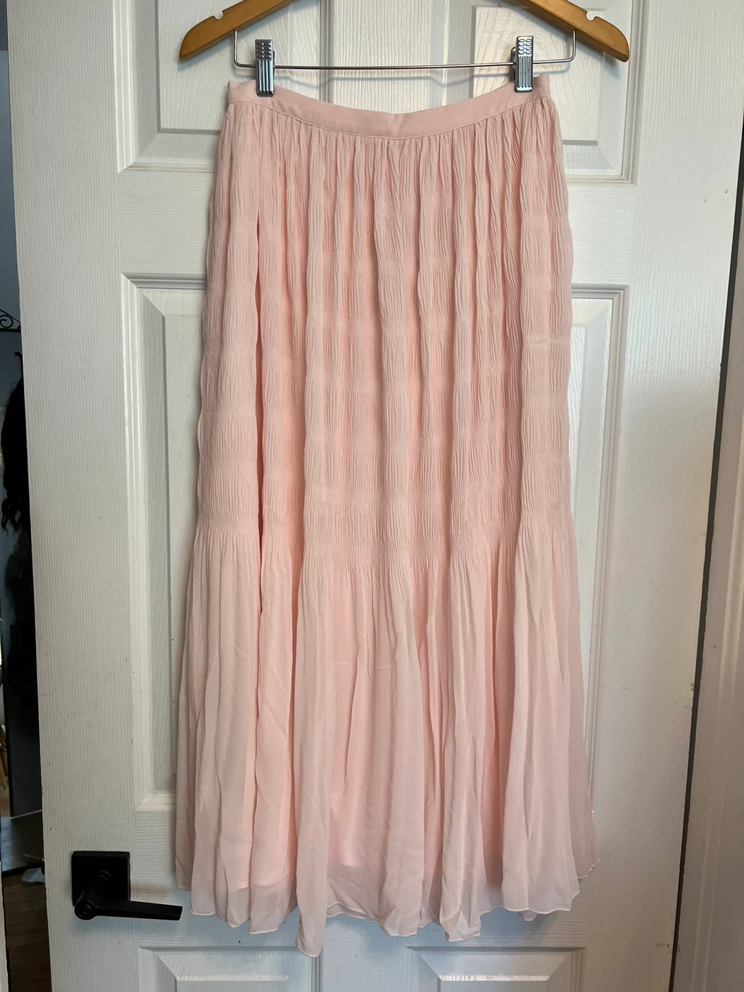 New Pink Pleated Midi Skirt - Size 4