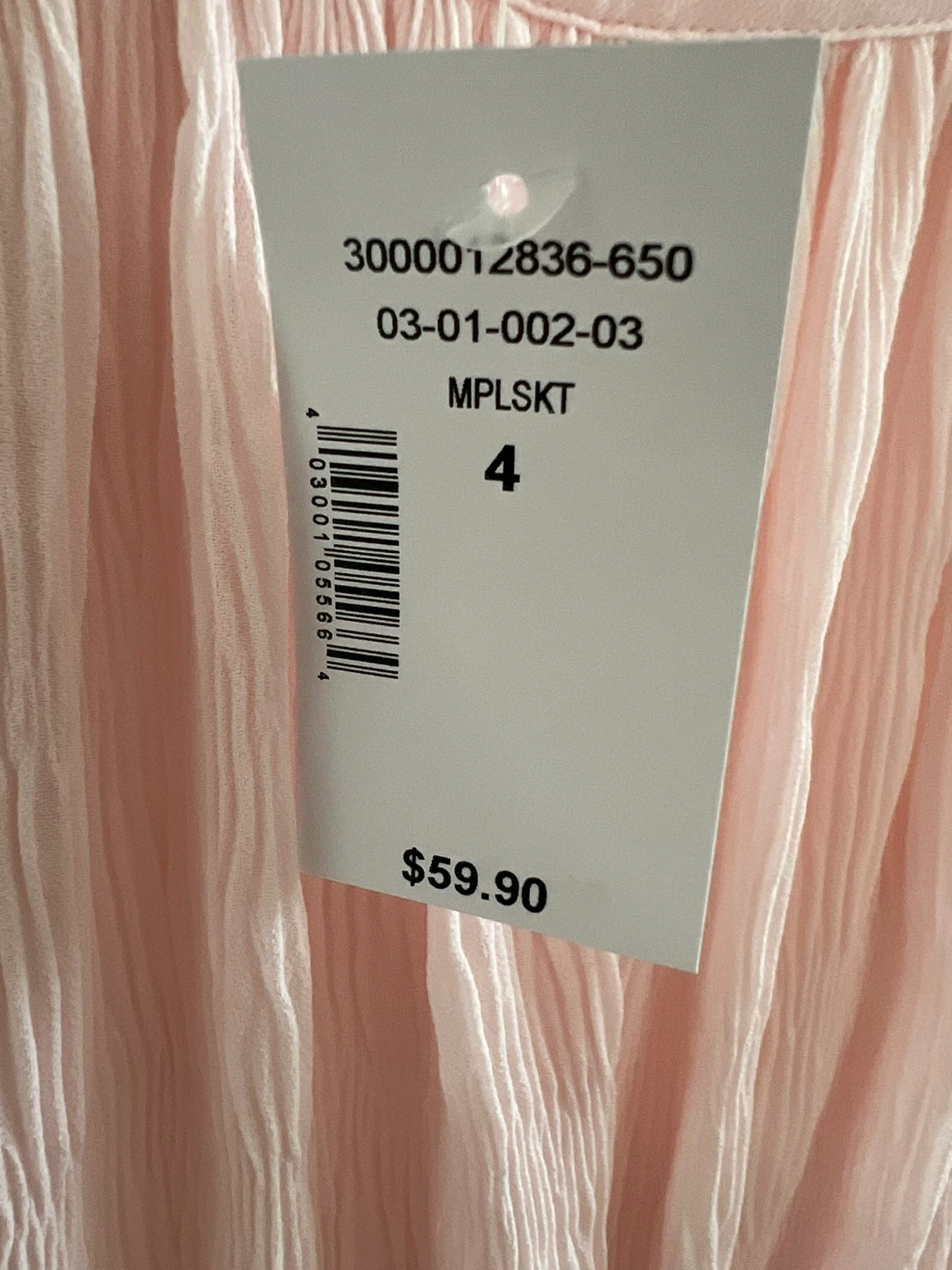 New Pink Pleated Midi Skirt - Size 4 - photo 2