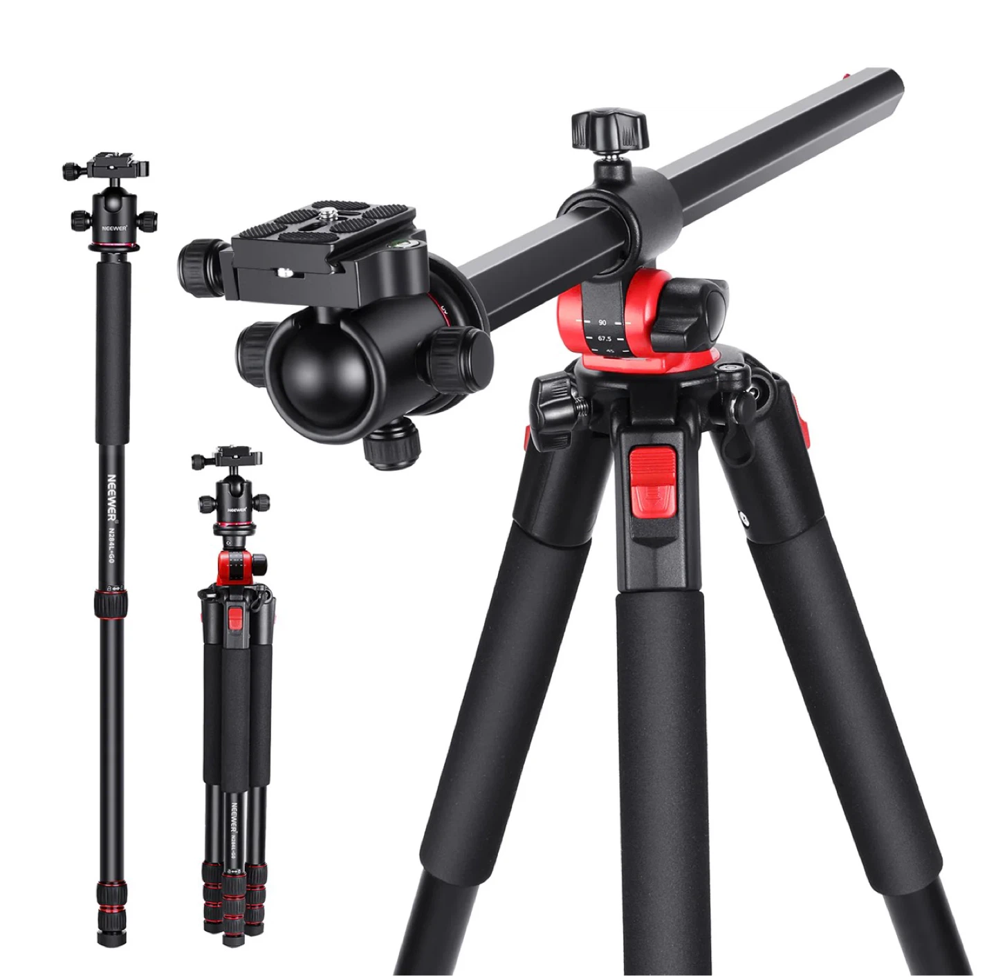 Neewer Aluminum Alloy Tripod with Multi-Angle Center Column