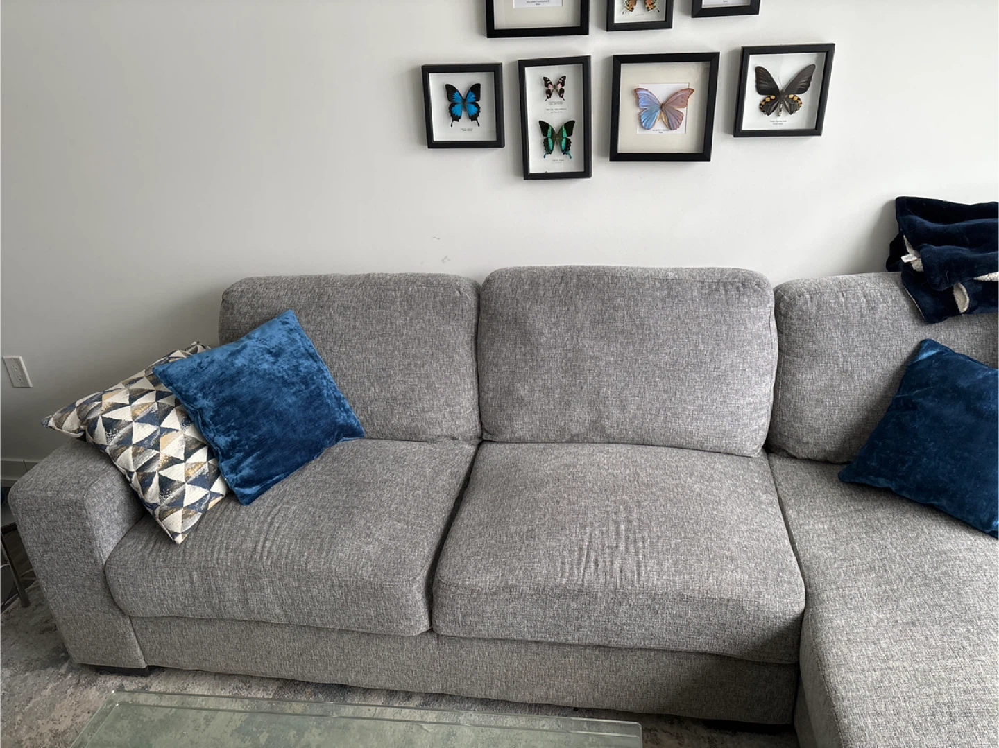 Grey Sectional Sofa with Chaise - photo 3
