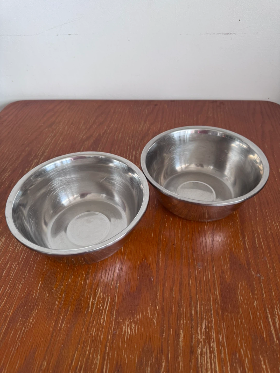 Set of 2 Stainless Steel Mixing Bowls