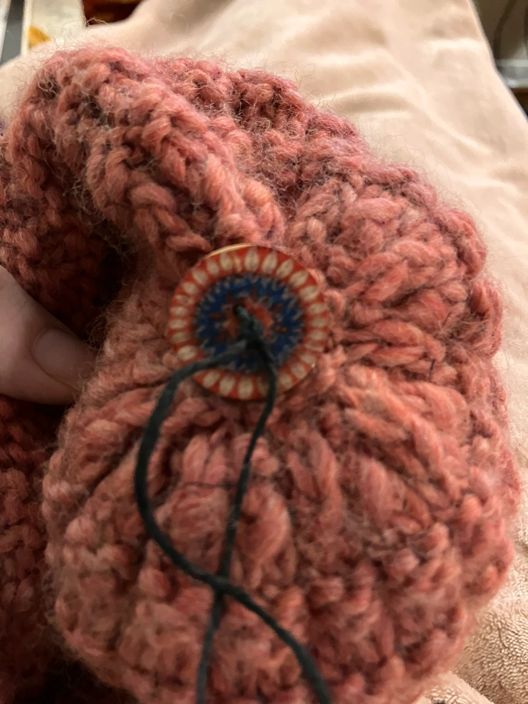 Pink knit hat - photo 2
