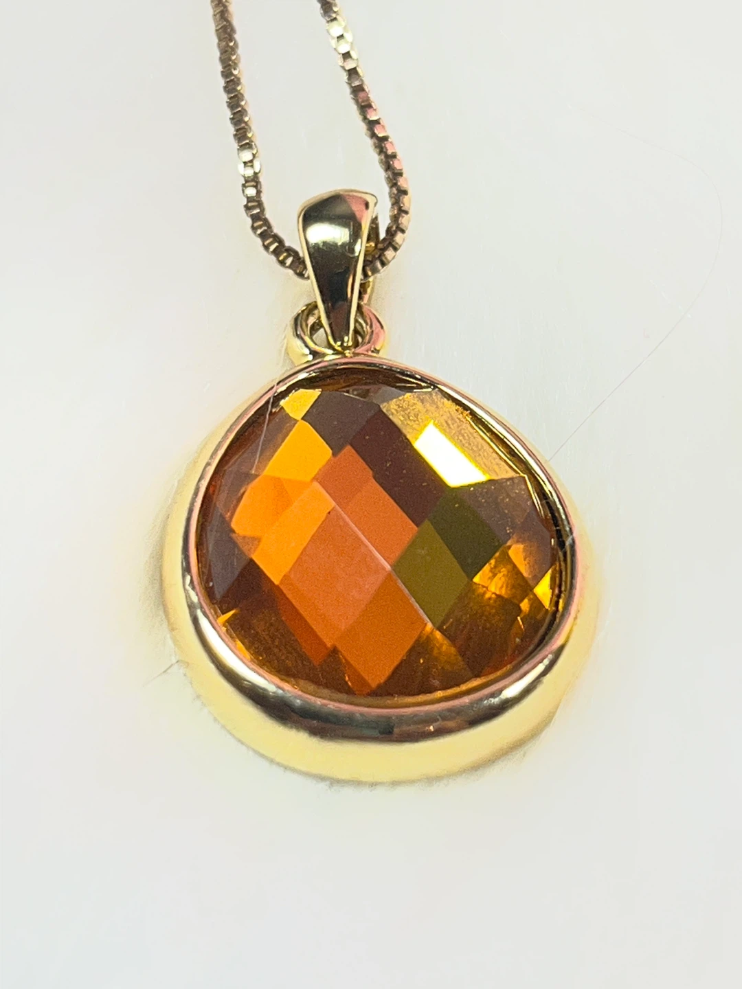 Orange Gemstone Ring and Pendant Necklace Set - photo 5