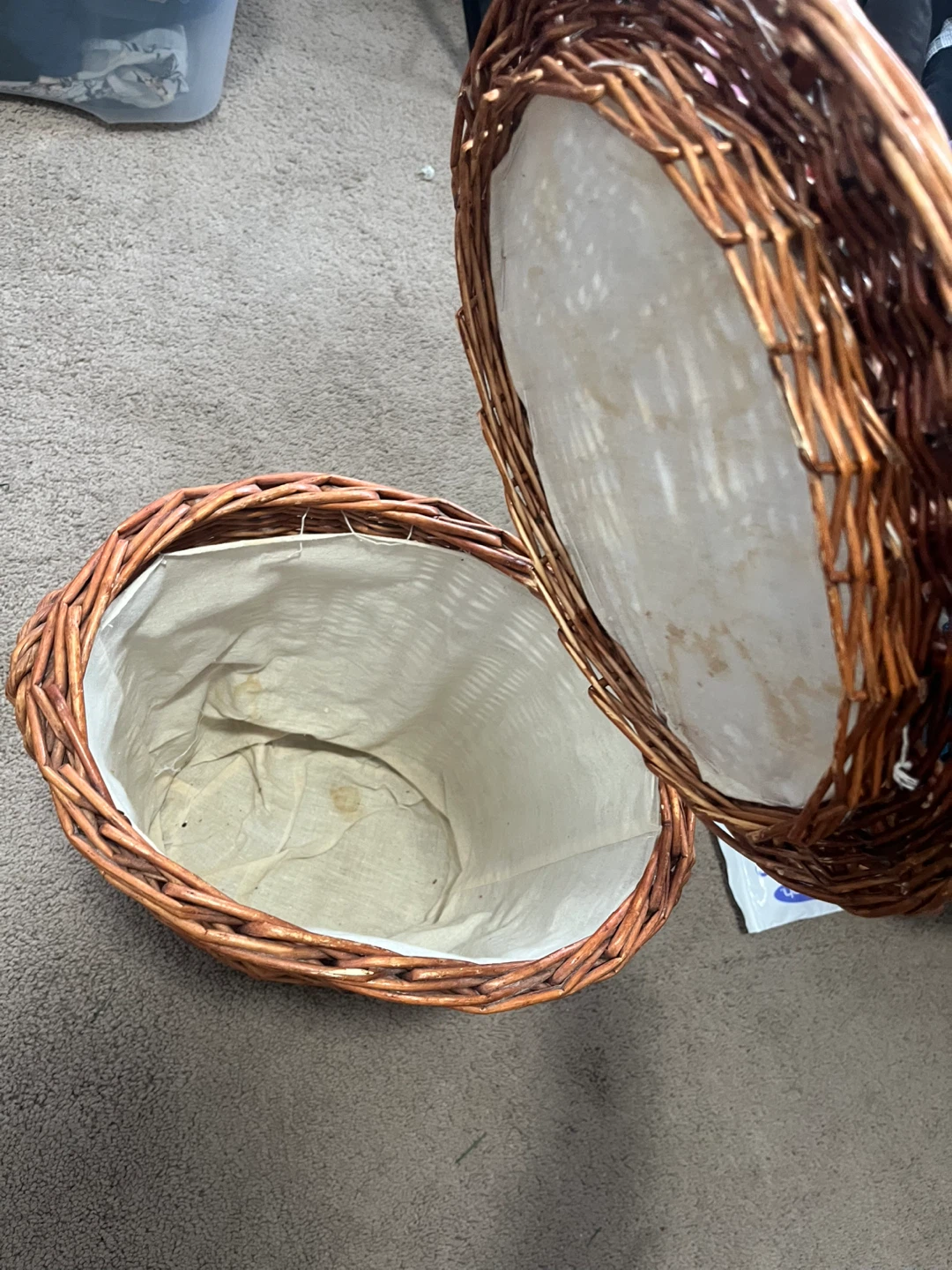 Wicker Laundry Hamper Basket with Lid - photo 4