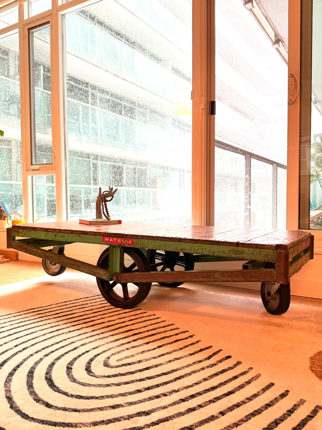 Vintage Industrial Cart Coffee Table