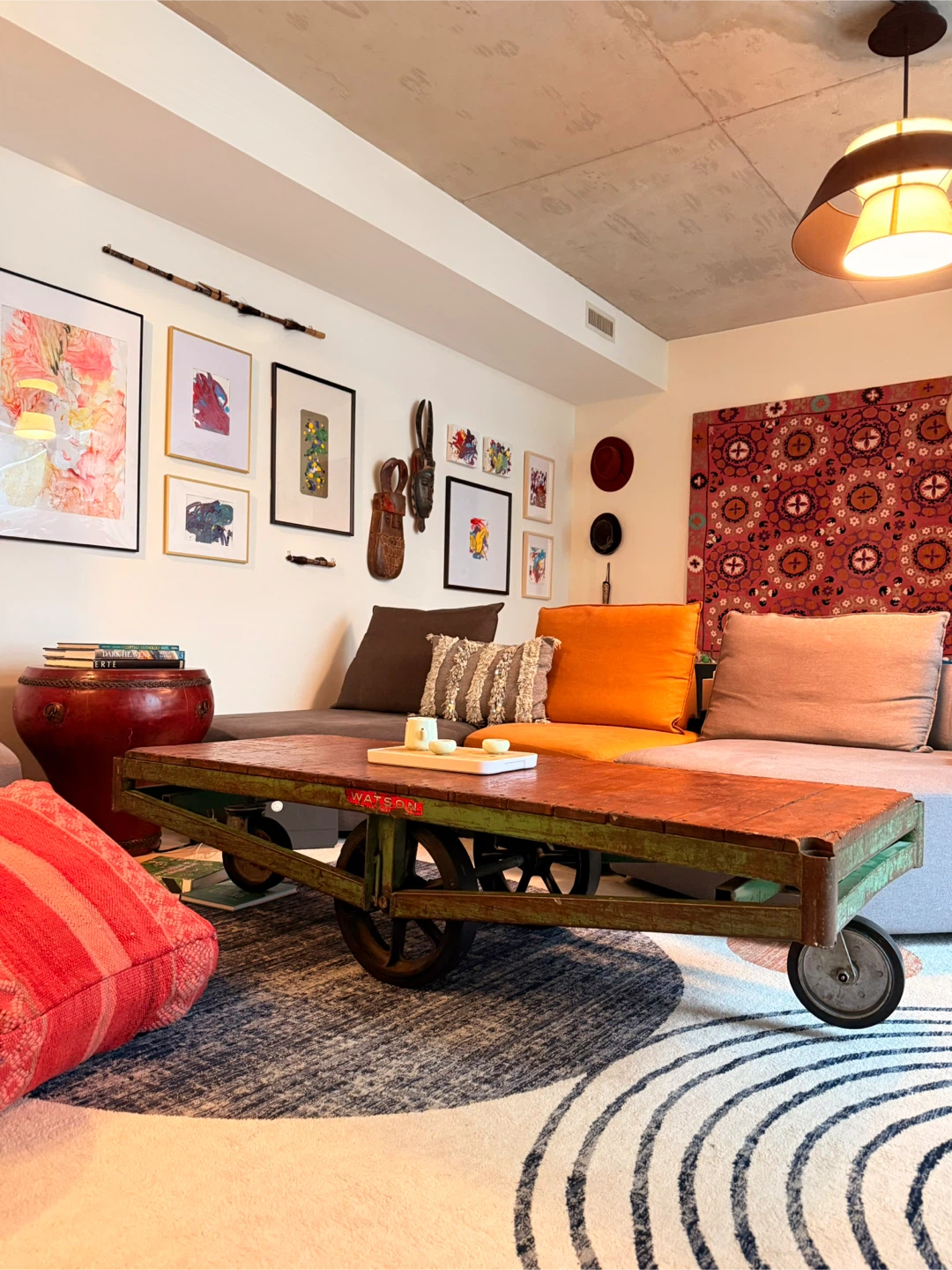 Vintage Industrial Cart Coffee Table - photo 4