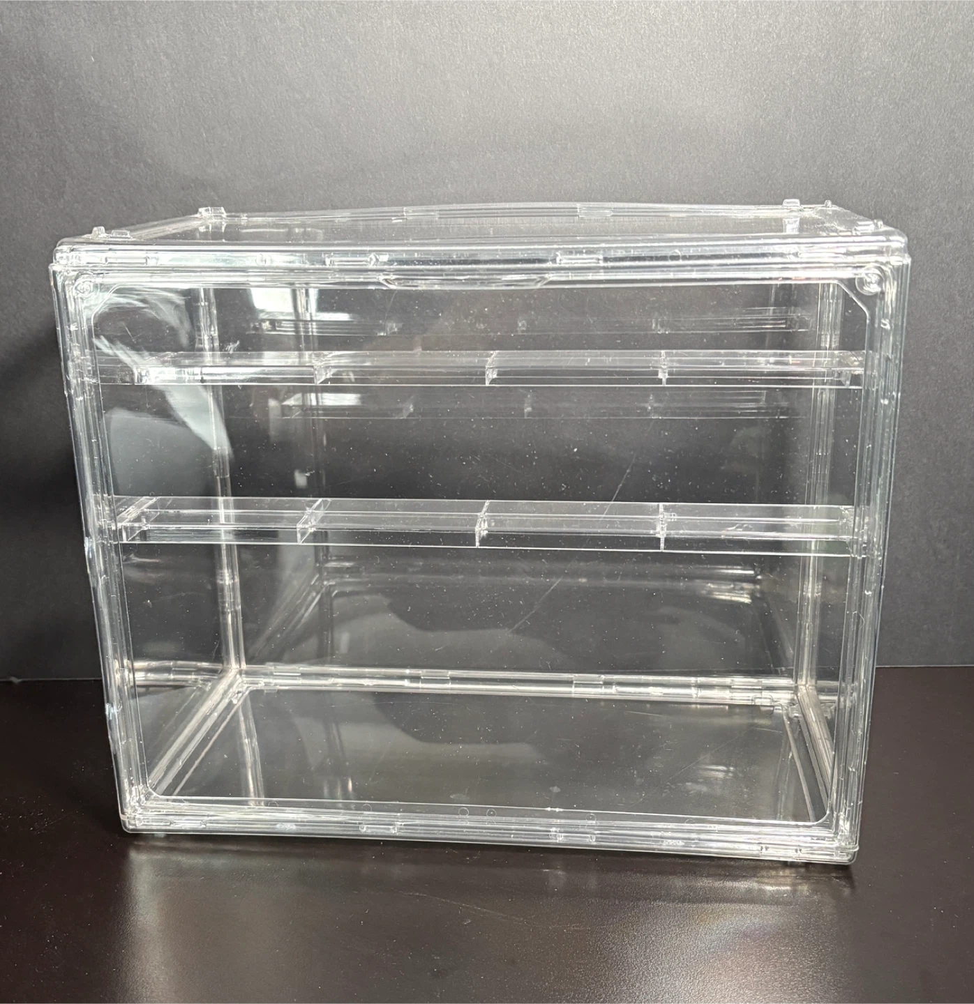 Clear Acrylic Display Case with 3 Shelves