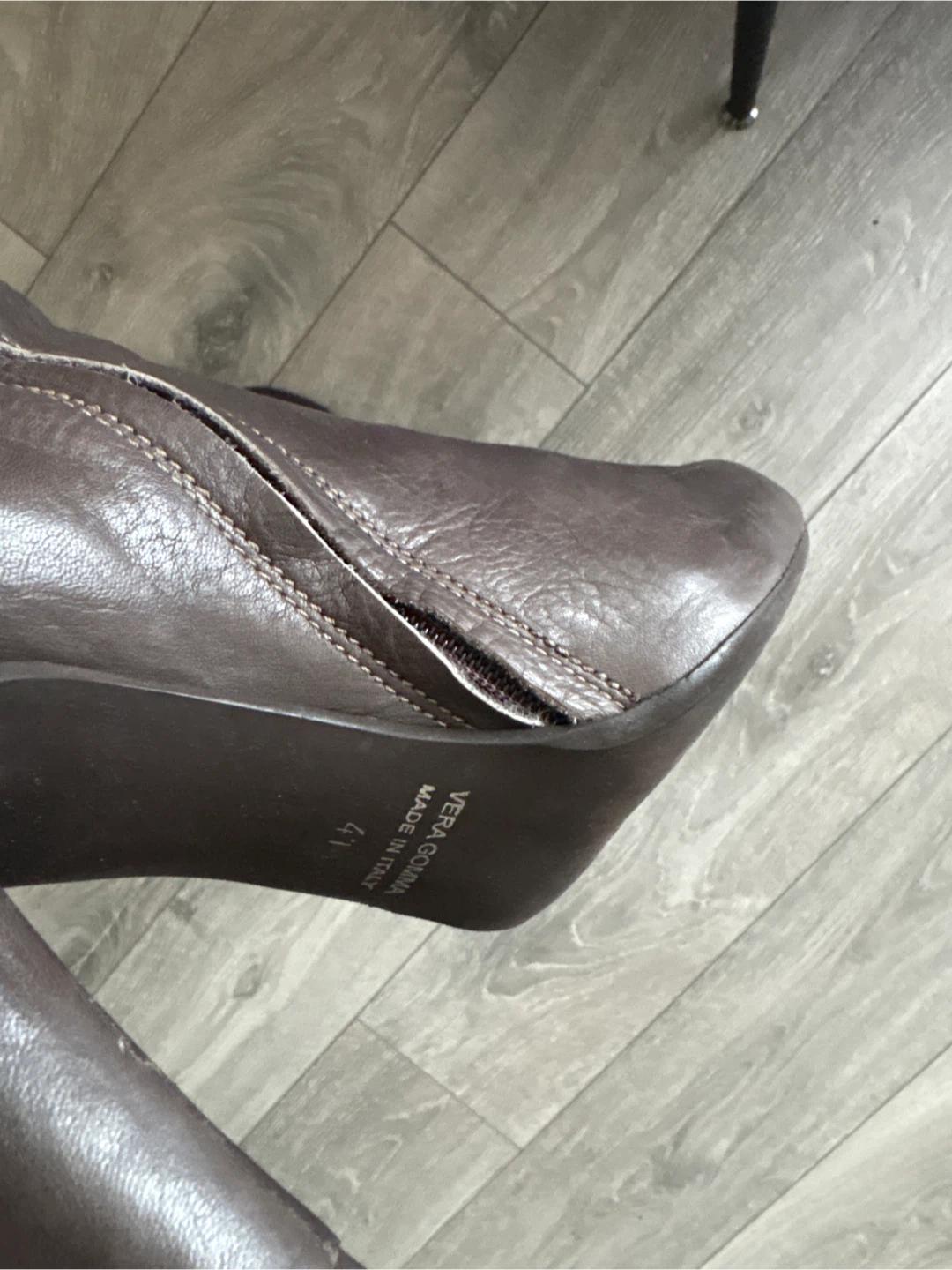 Vera Gomma Knee-High Leather Boots - Size 41 - photo 3