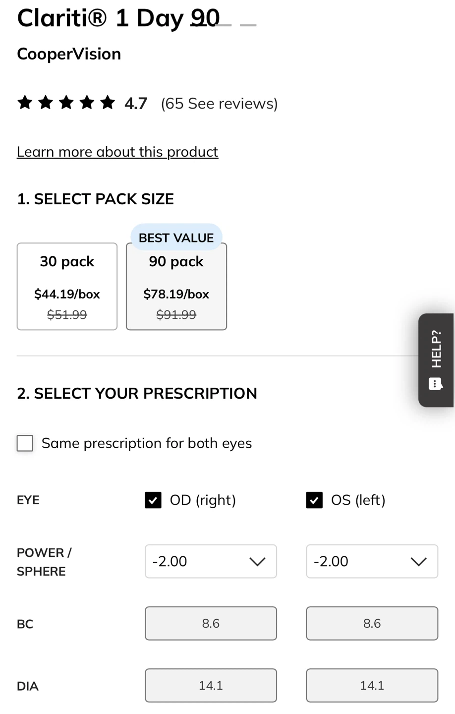 CooperVision Clariti 1 Day 90 Pack Contact Lenses - photo 2
