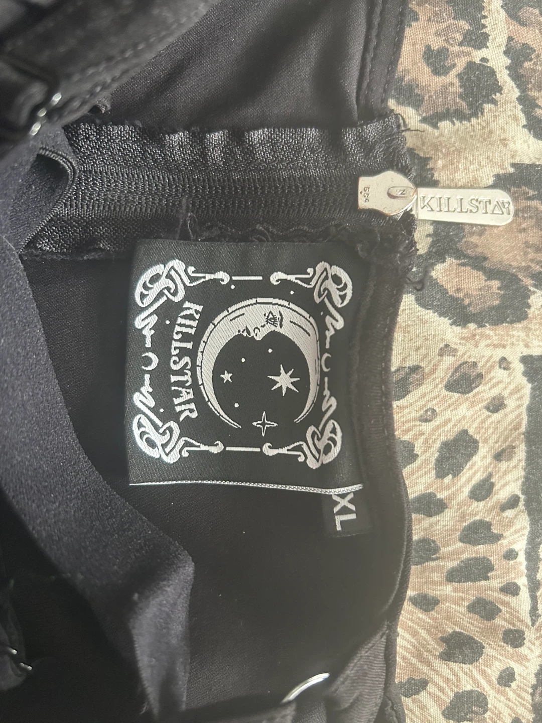 Killstar Black Tank Top with Zipper - Size XL - photo 4