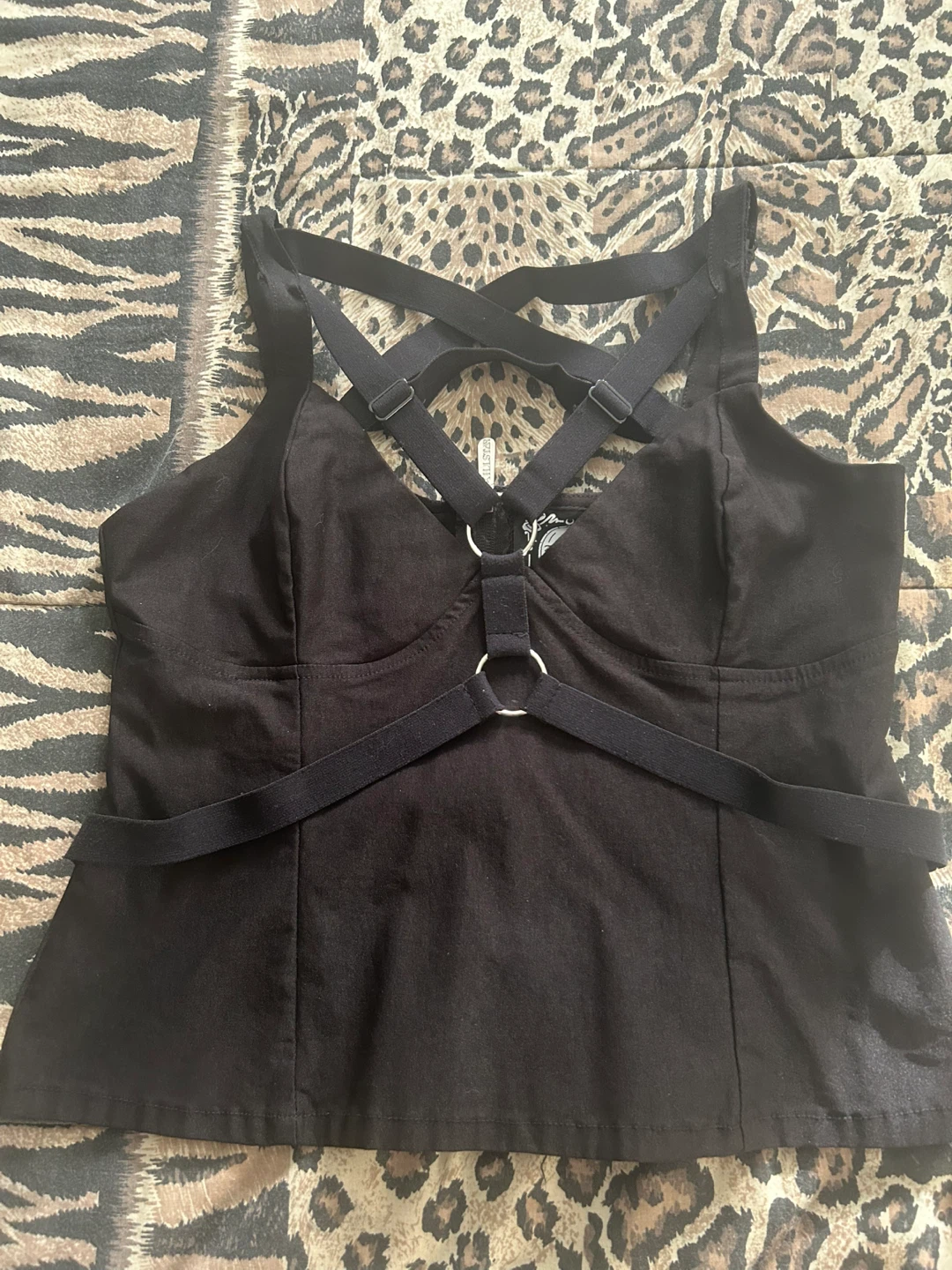 Killstar Black Tank Top with Zipper - Size XL
