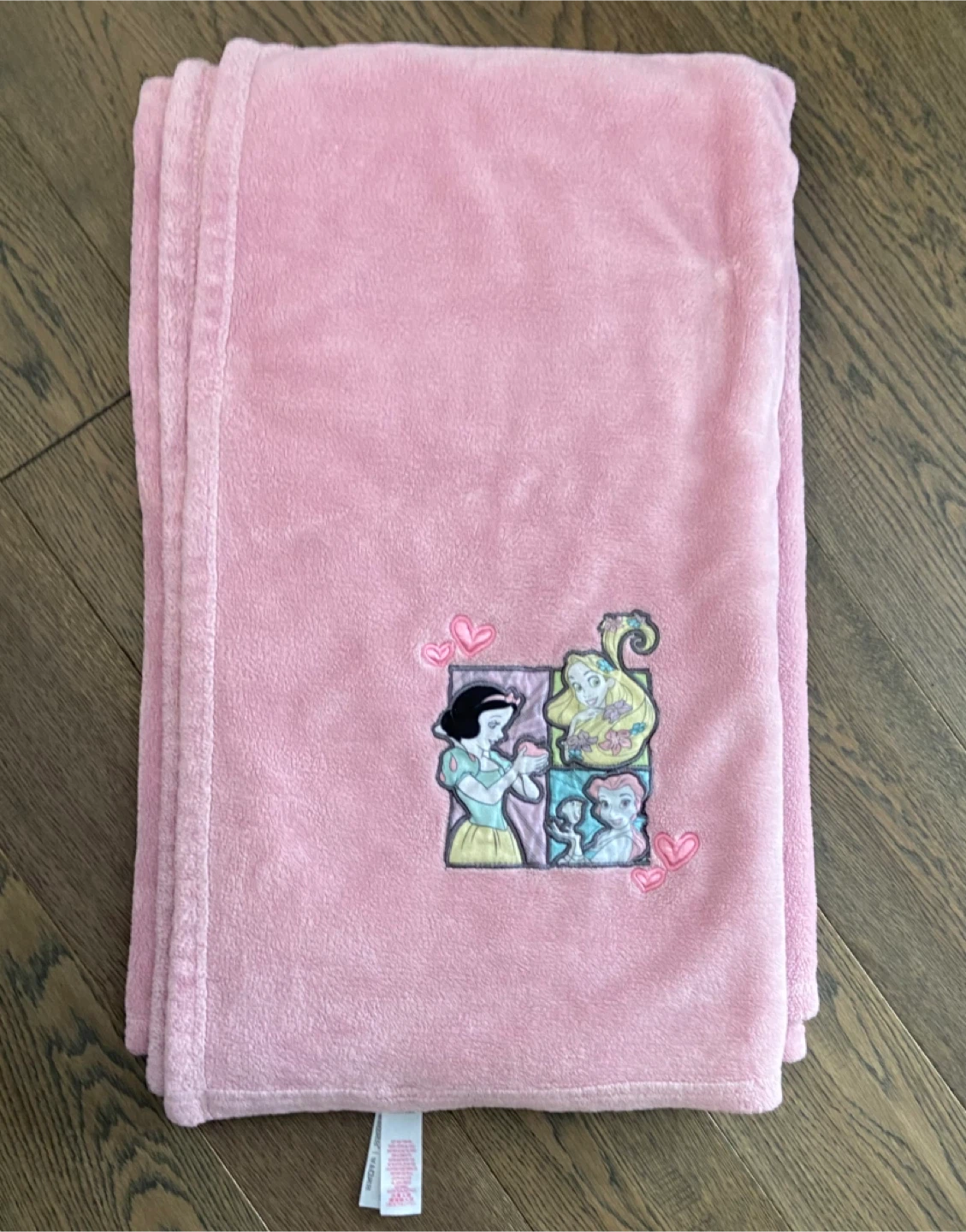 Disney Princess Fleece Throw Blanket Pink 48 x 60”