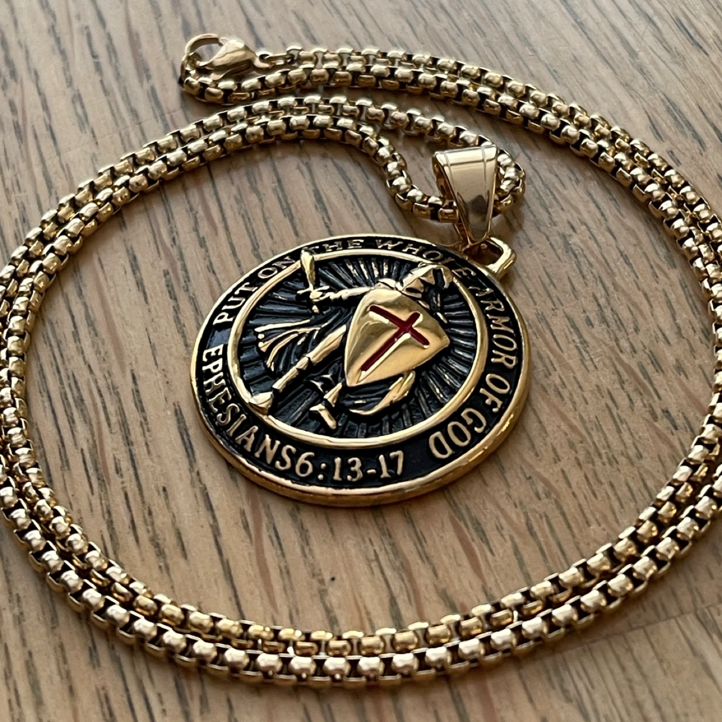 Armor of God stainless steel necklace - photo 2