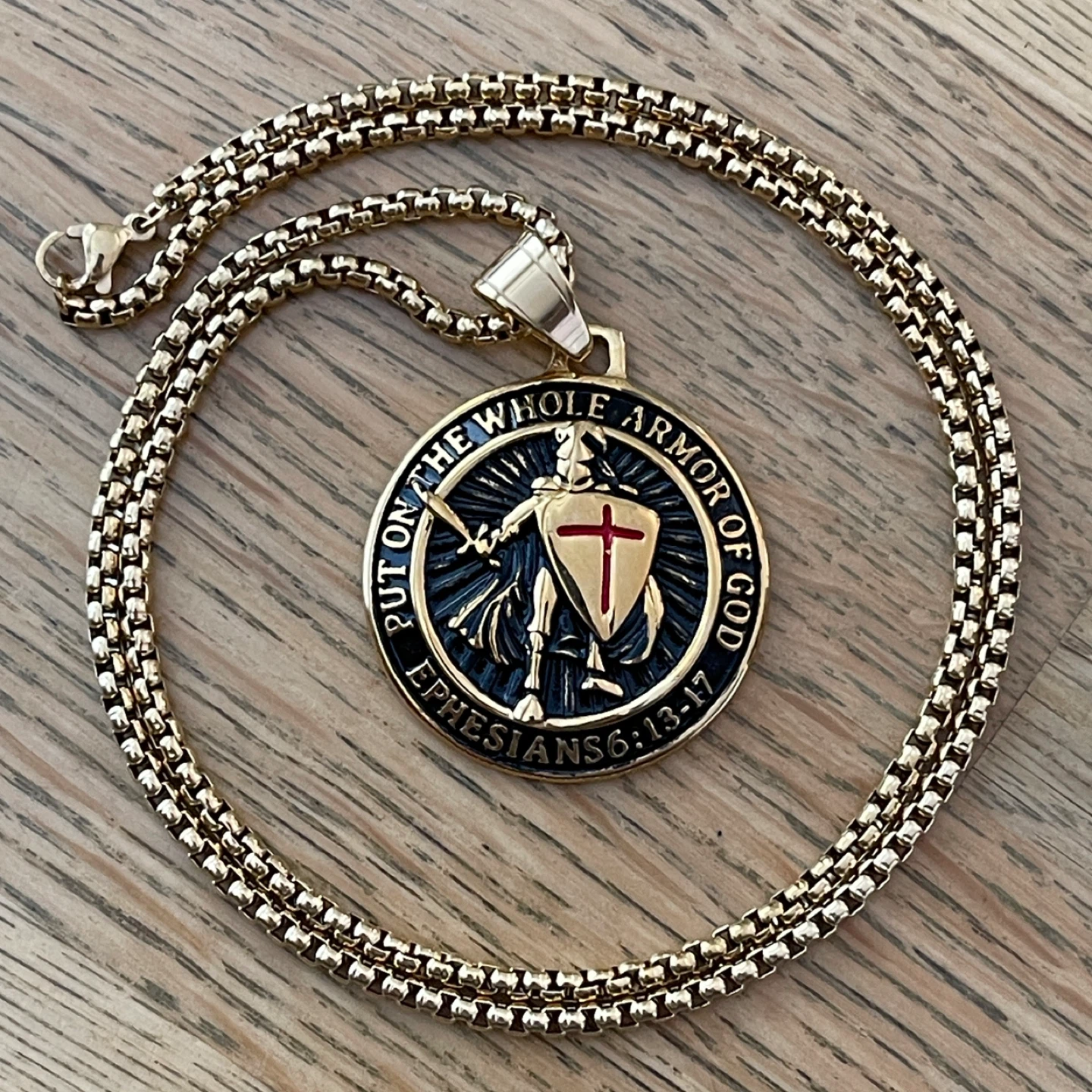 Armor of God stainless steel necklace - photo 3