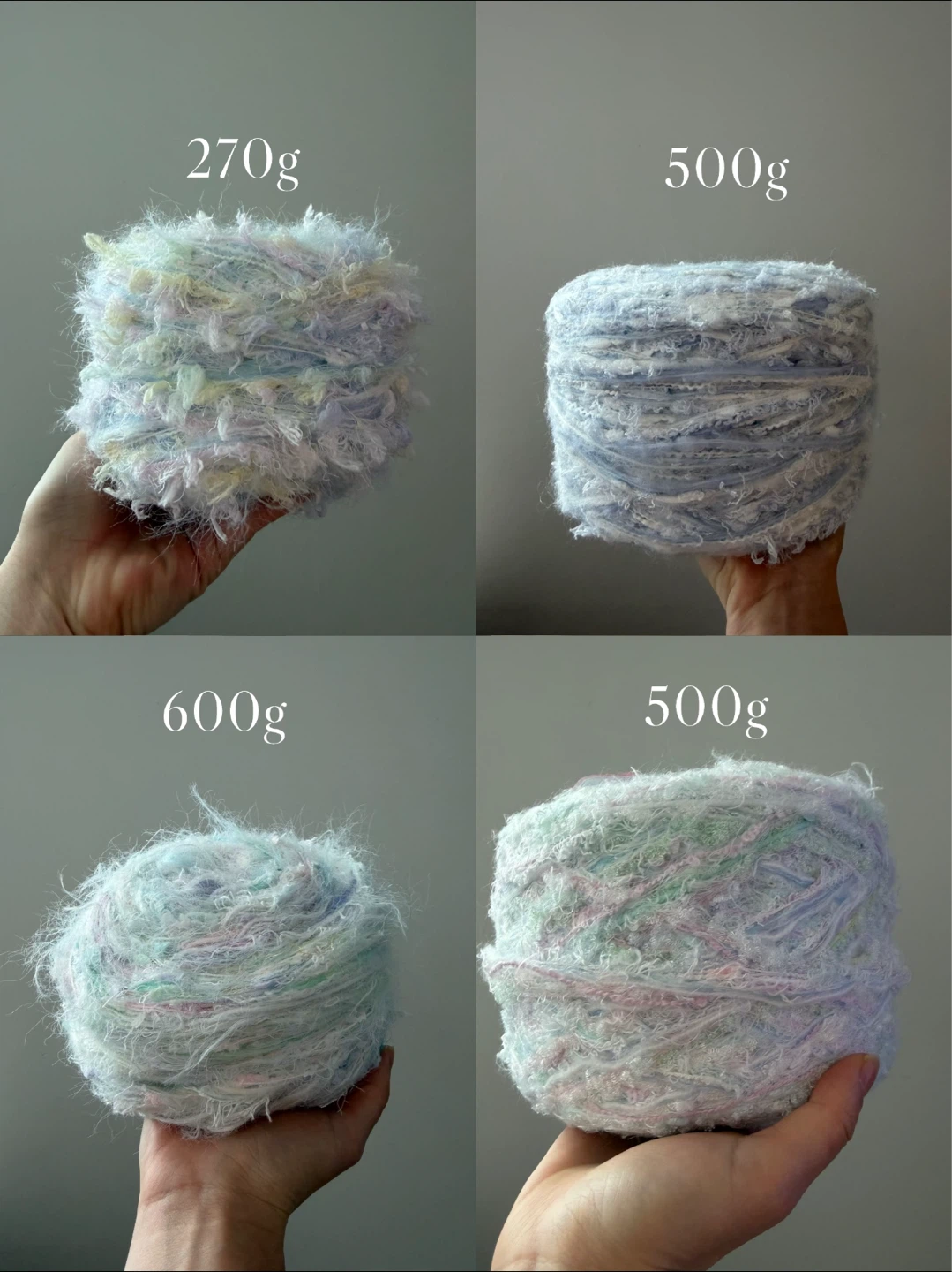 Hand-mixed yarns