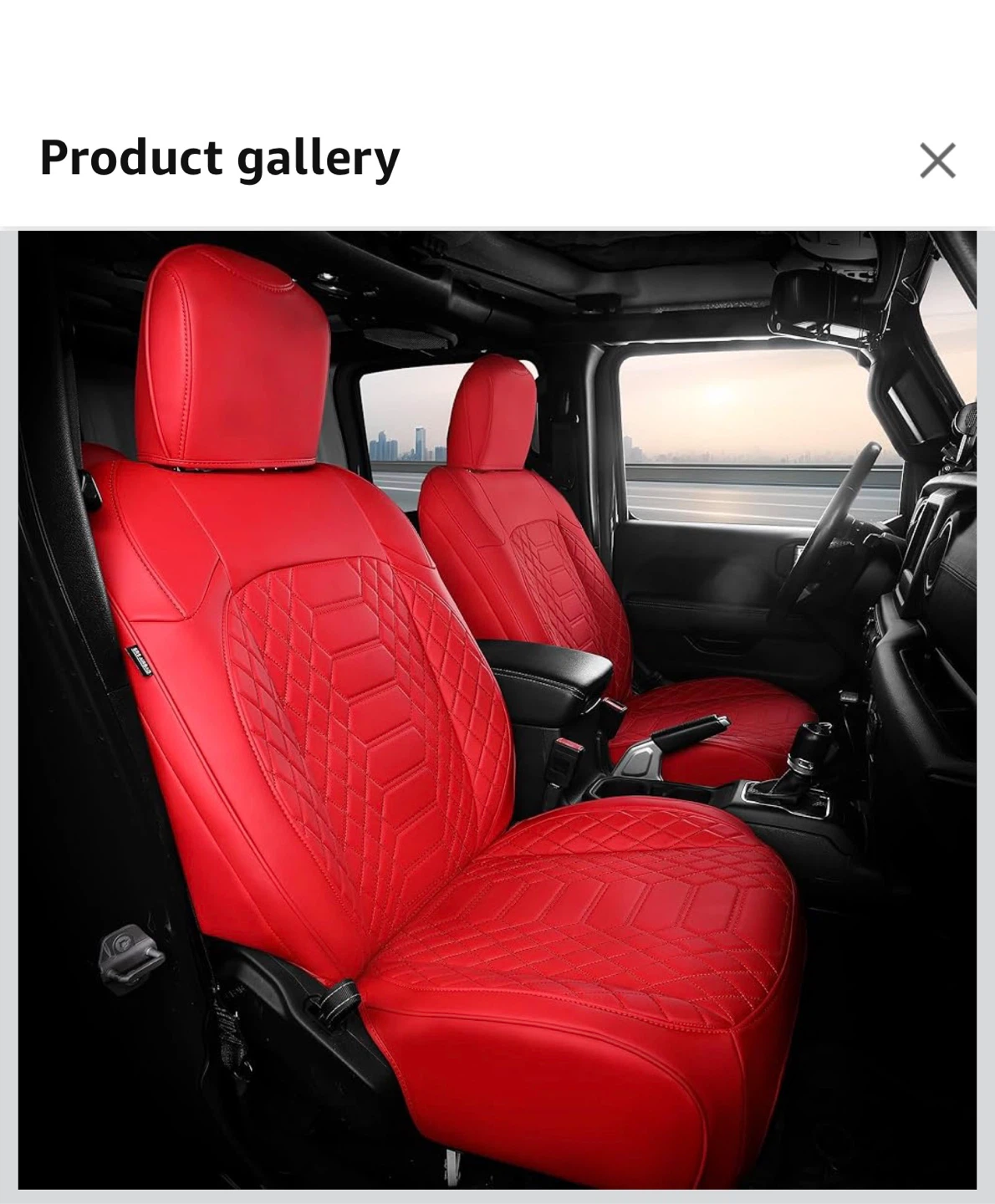 Jeep Wrangler JK 4-Door Seat Covers 2013–2017 — Red — NEW