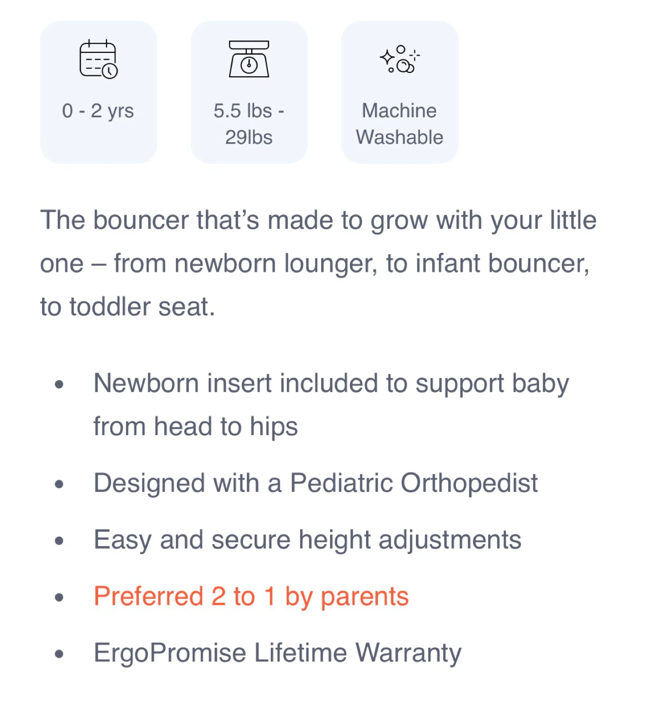 Ergobaby 3-in-1 Evolve Bouncer - photo 3