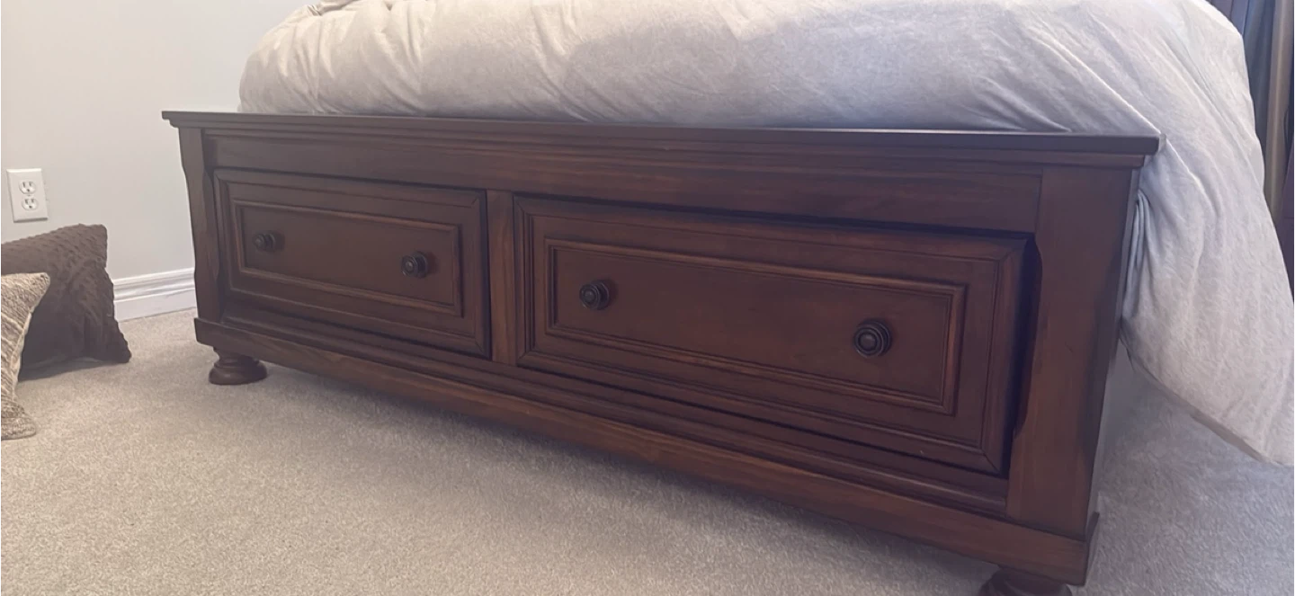 Queen Sized Solid Wood (walnut) Bed Frame - photo 3