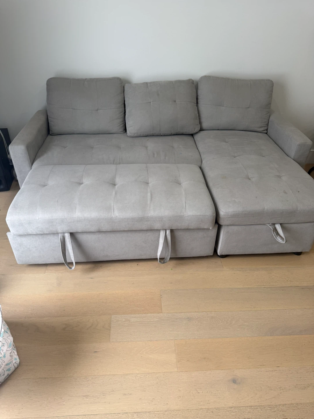 Grey Sectional Sofa with Storage - photo 3