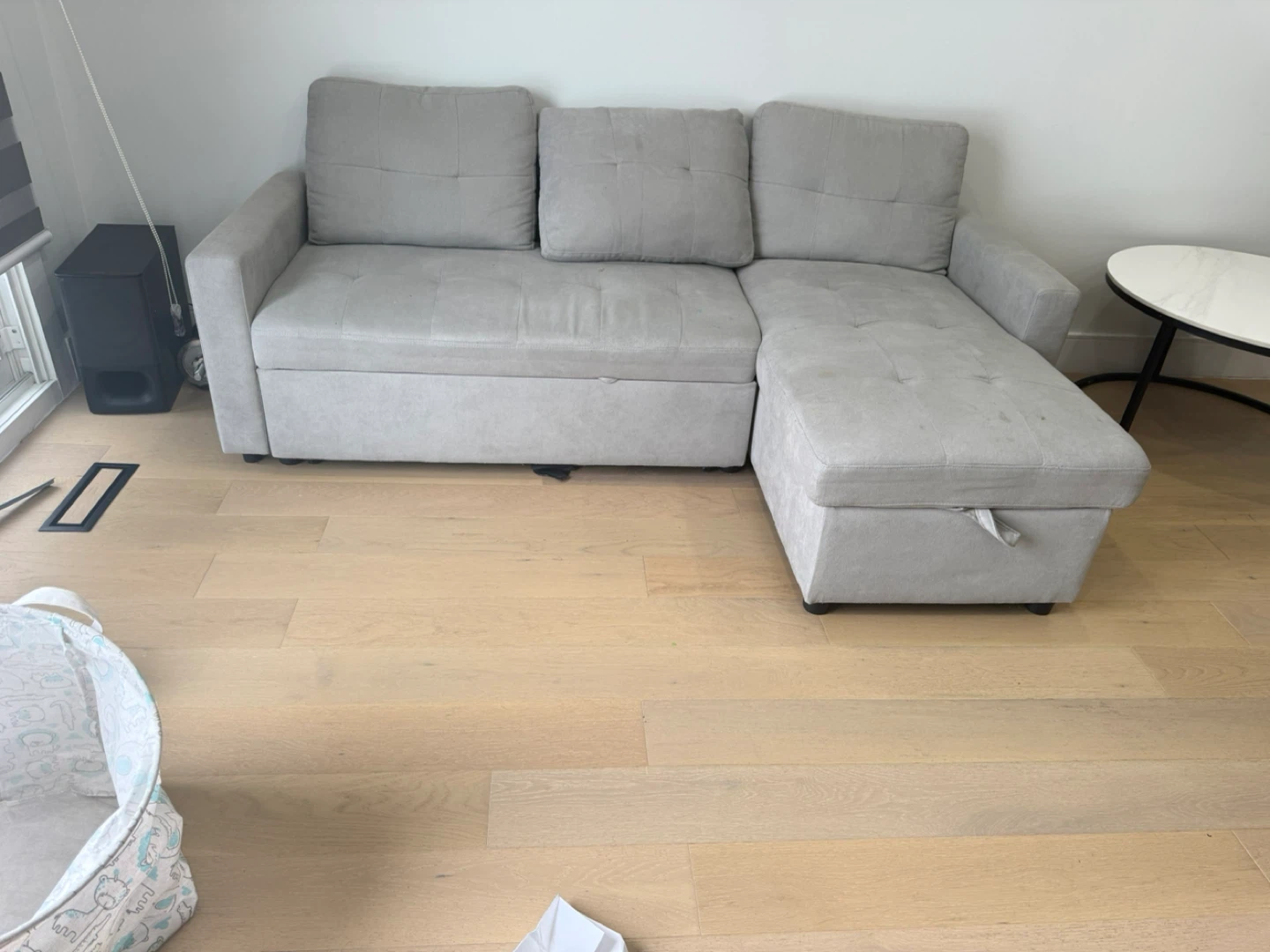 Grey Sectional Sofa with Storage