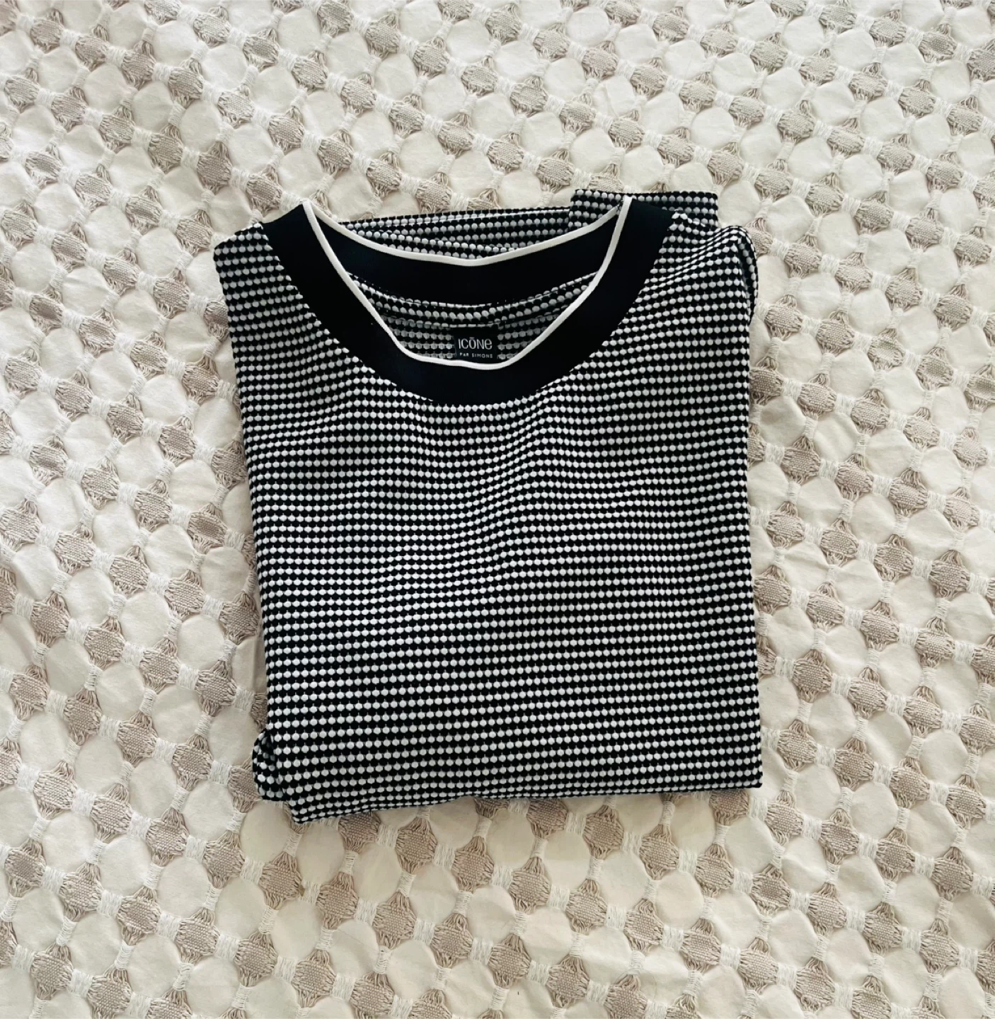 Icône Par Simons Black & White Patterned Top