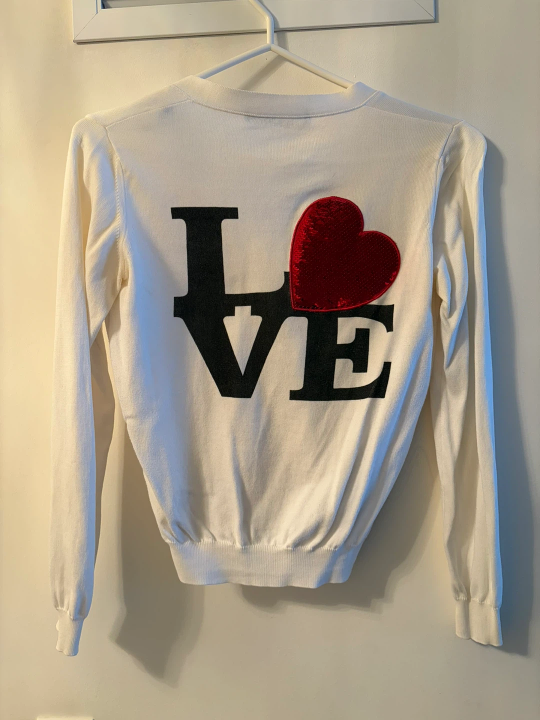 LOVE MOSCHINO White Cardigan - US 4