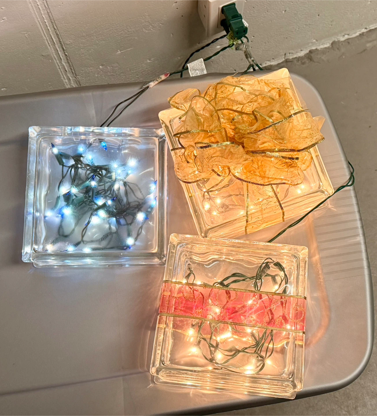 Light up Glass Christmas Decorations