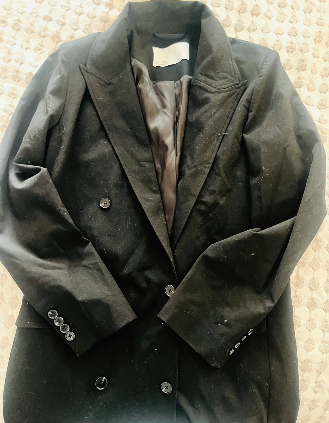 OAK+FORT Black Double-Breasted Suiting Coat - photo 3
