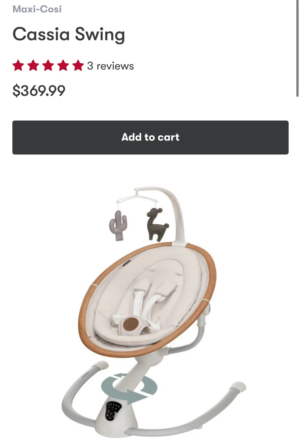 Maxi Cosi Cassia Baby Swing - photo 3