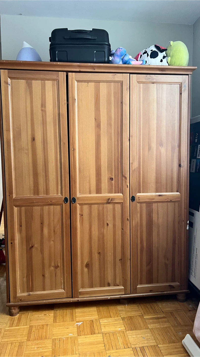 Wooden Wardrobe with 3 Doors