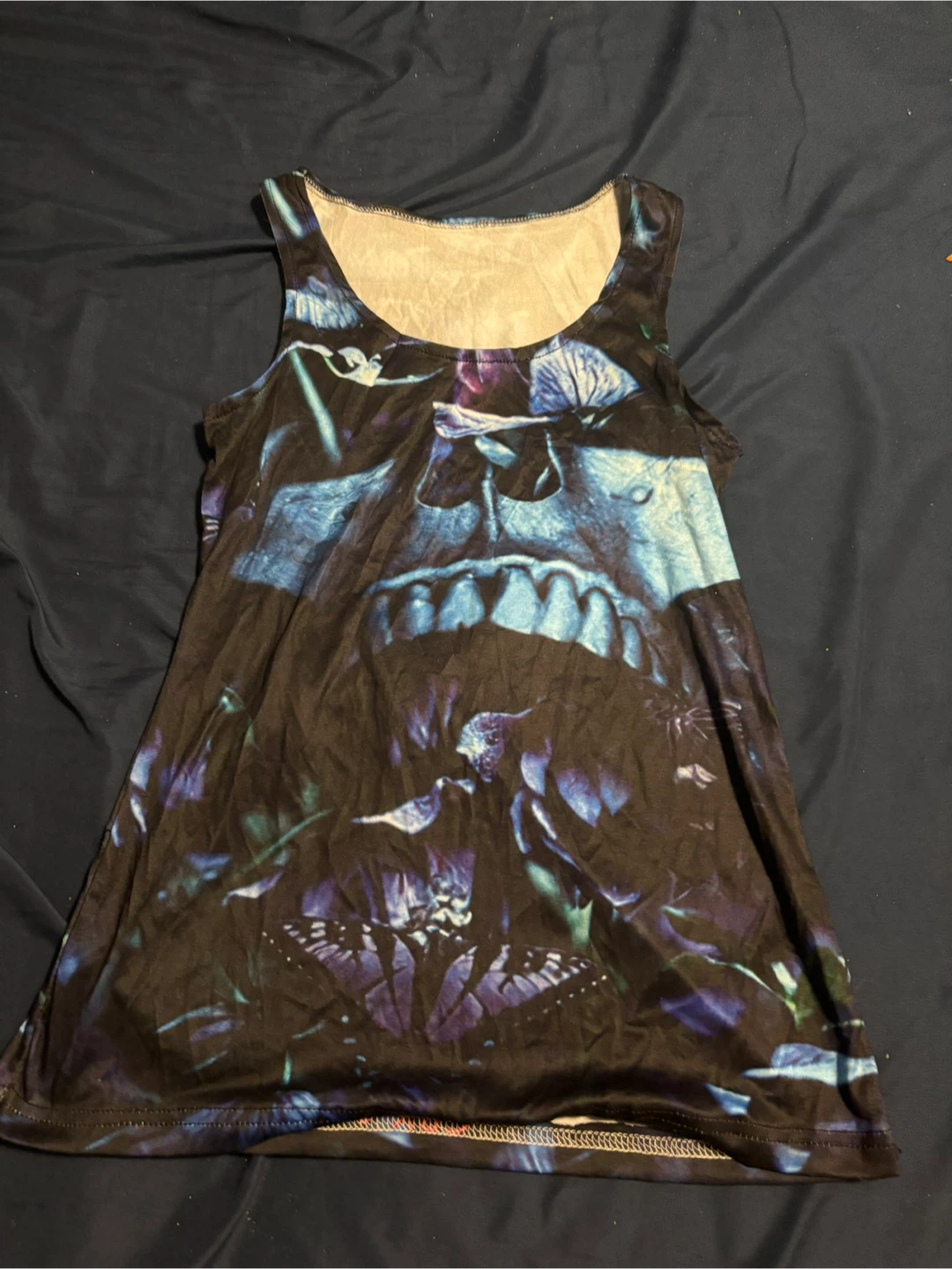 Skull and Butterfly Tank Top