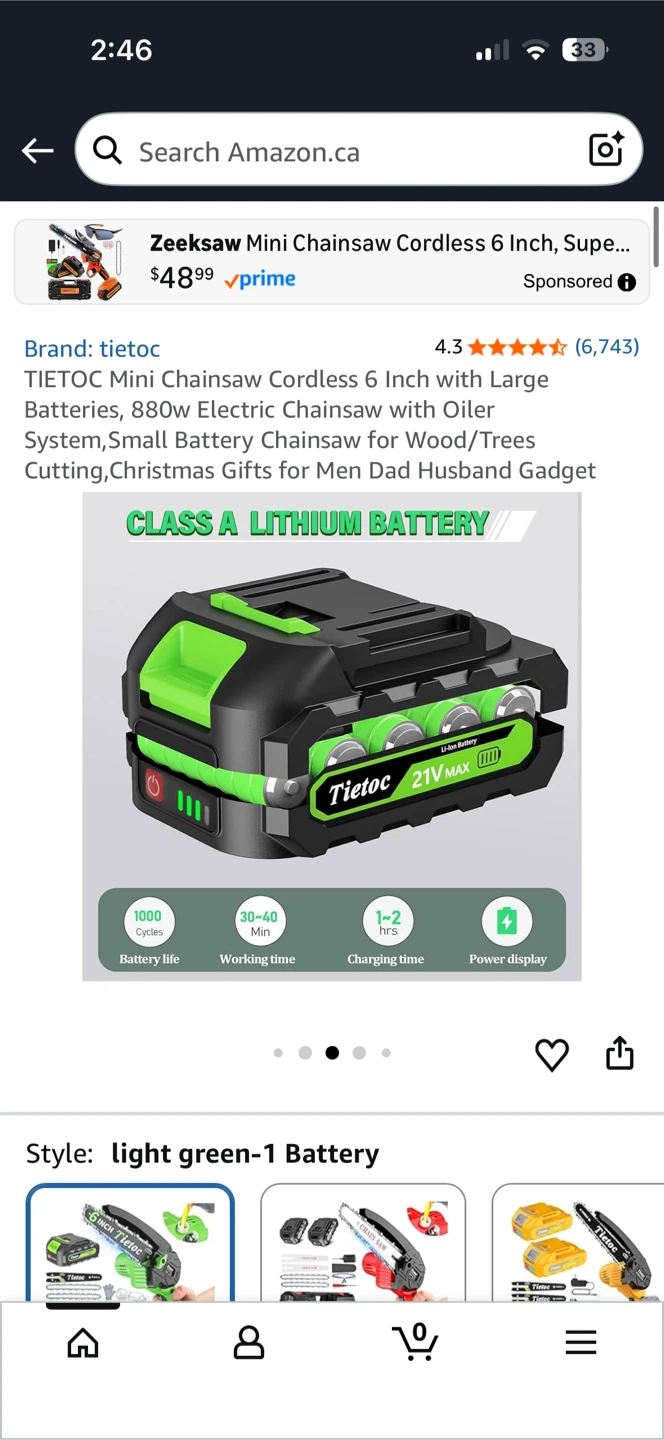 Tietoc Mini Chainsaw Cordless 6 Inch - photo 4