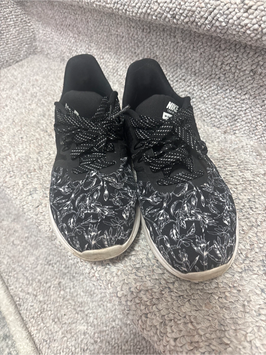Nike Training Shoes - Black Floral Pattern