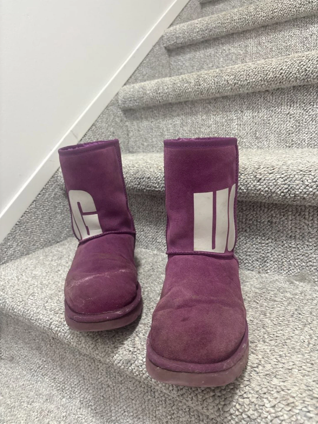 Ugg Classic Short Boots Size 7 Purple Suede - photo 2