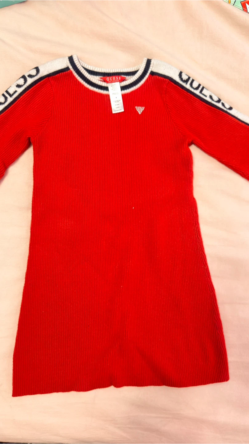 Guess Kids Red Sweater Dress Size 6 - photo 2