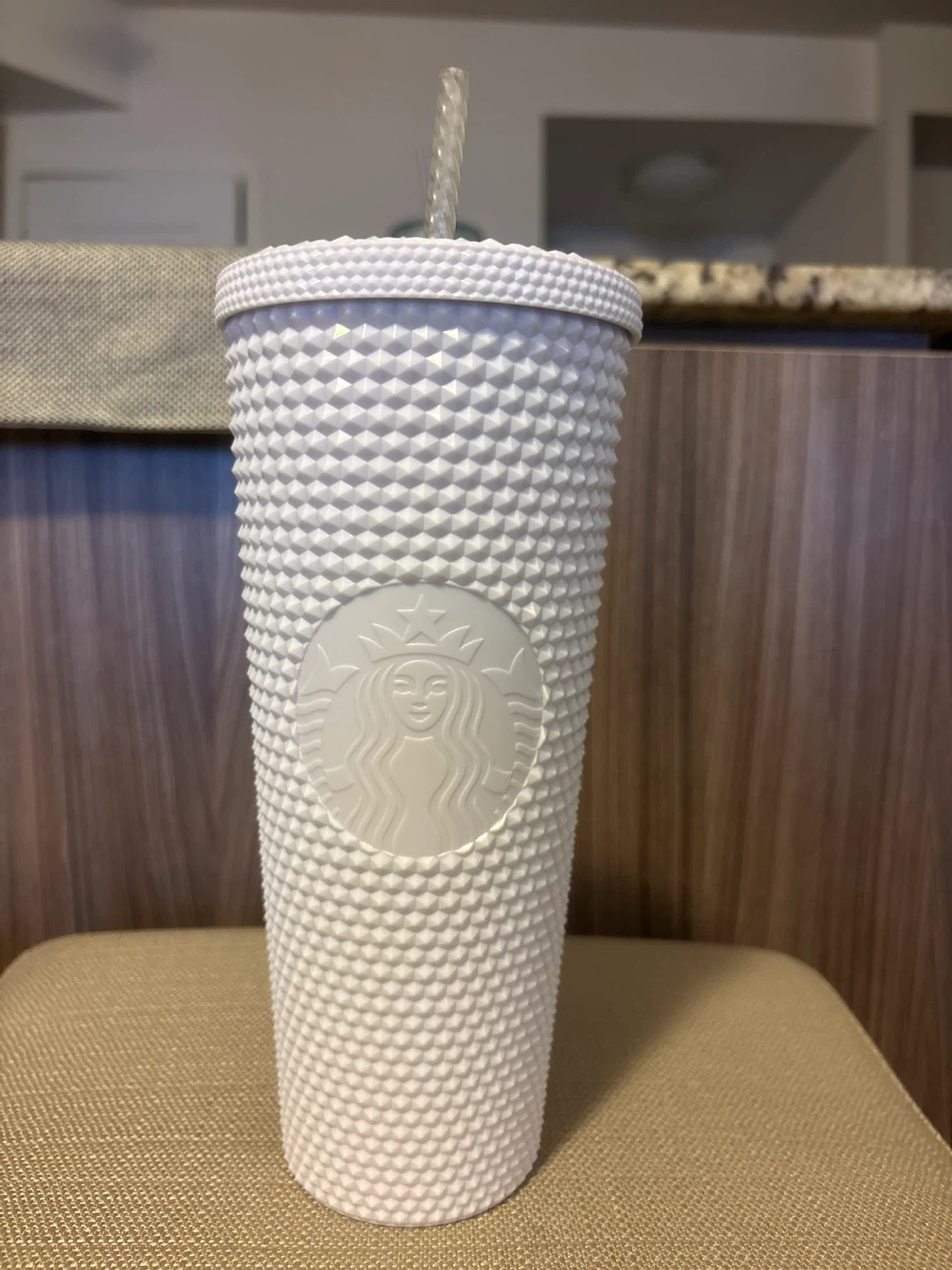 Starbucks White Studded Tumbler with Straw